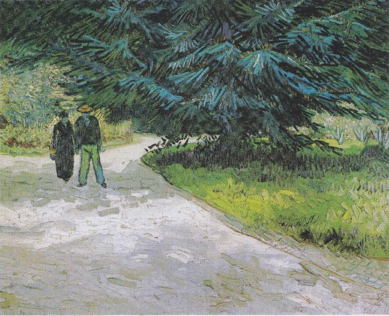 Couple in the Park at Arles, Vincent Van Gogh